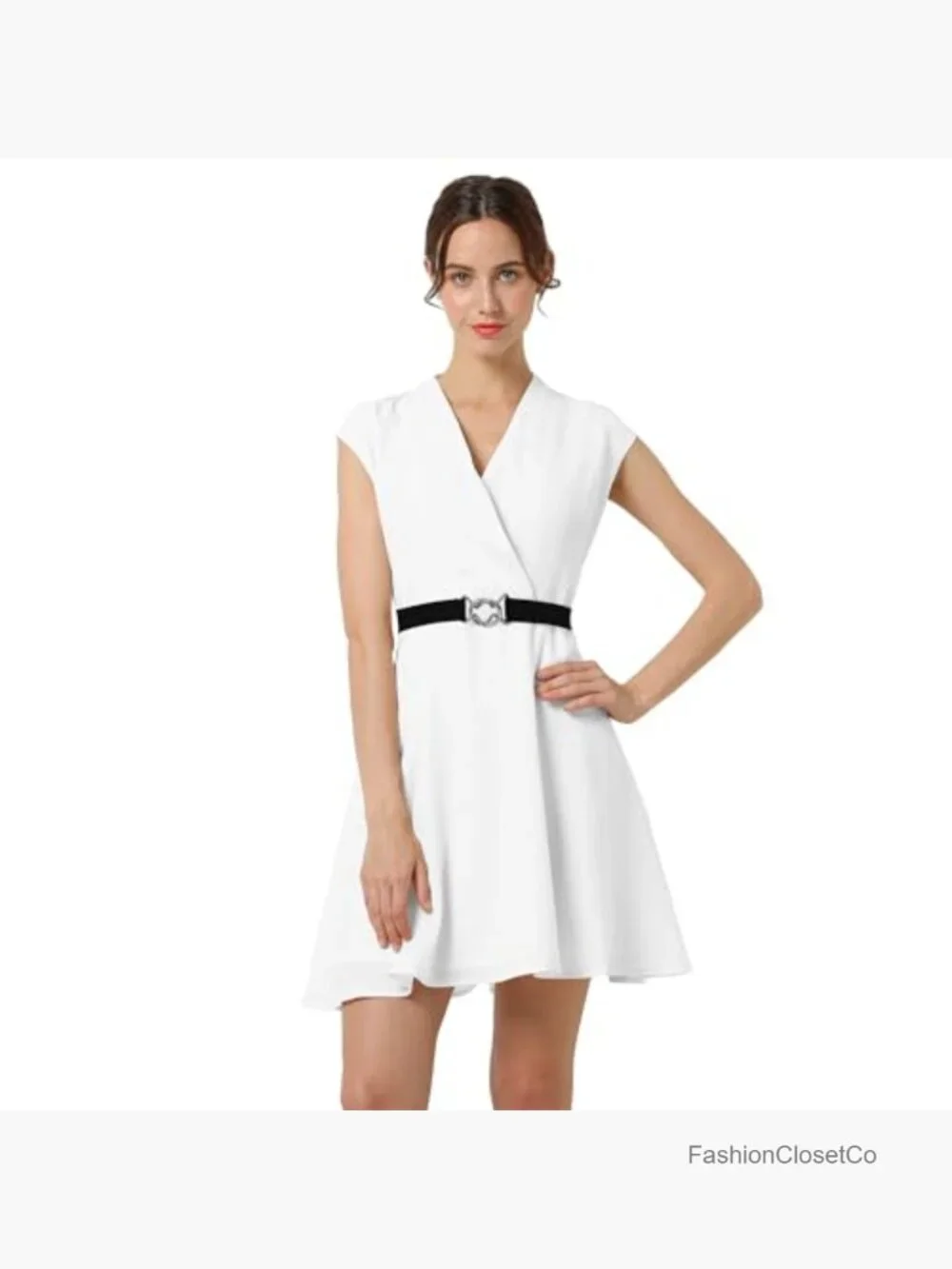 Stretch Belt Adjustable Web Belt Metal Buckle Dress Belt